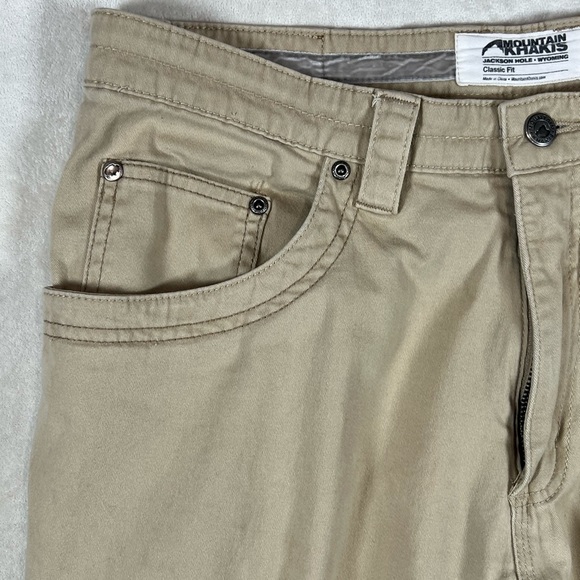 Mountain Khakis Heavy Cotton 34W 27L Tan Outdoor Chino Pants EUC - Picture 2 of 10